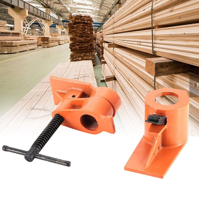 Walfront Heavy Duty 1 Inch Pipe Clamp Jaws Vise Fixture Set, Woodworking Tool Kit for Gluing and Drilling (1 PCS) - Image 3